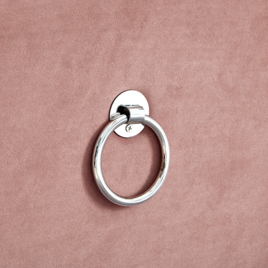 18" Blush Velvet And Black Tufted Storage HomeRoots