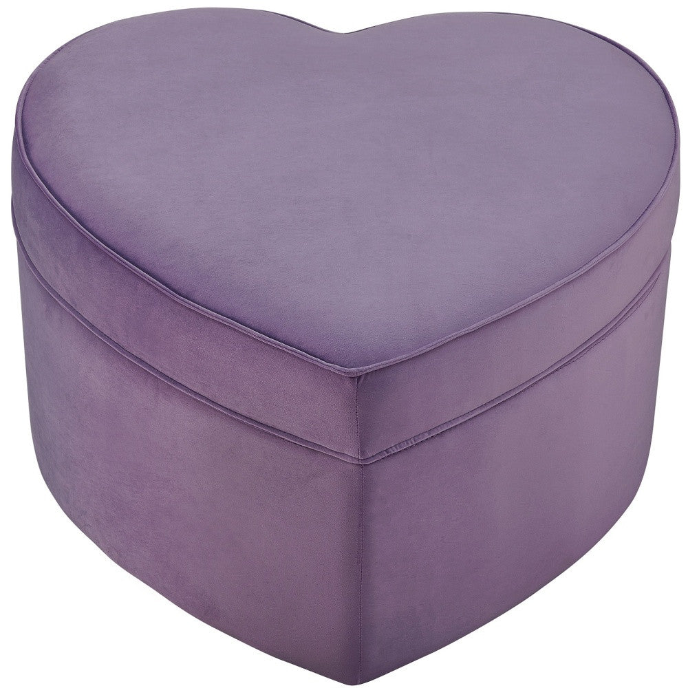 32" Purple Velvet Specialty Storage