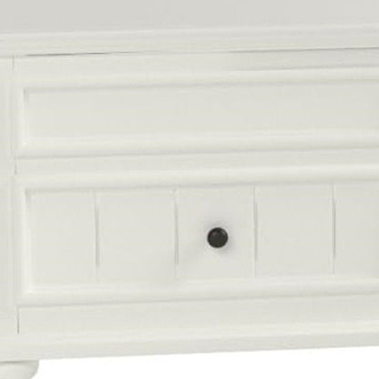 48" White Wood Lift Top Solid Coffee Table With Two Drawers HomeRoots