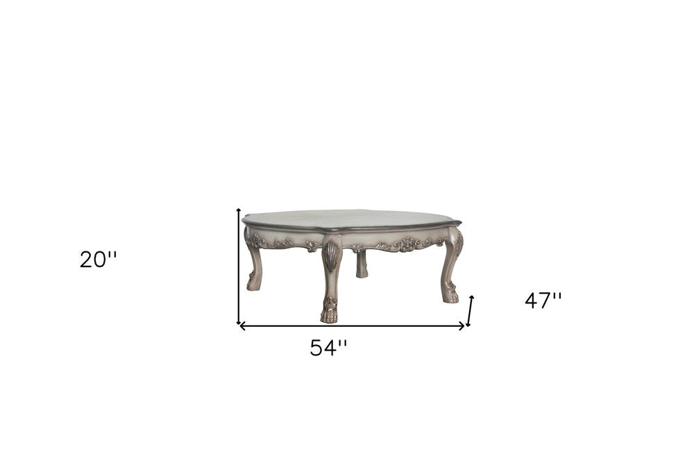 54" Bone Wood Coffee Table HomeRoots