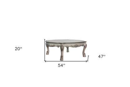 54" Bone Wood Coffee Table HomeRoots