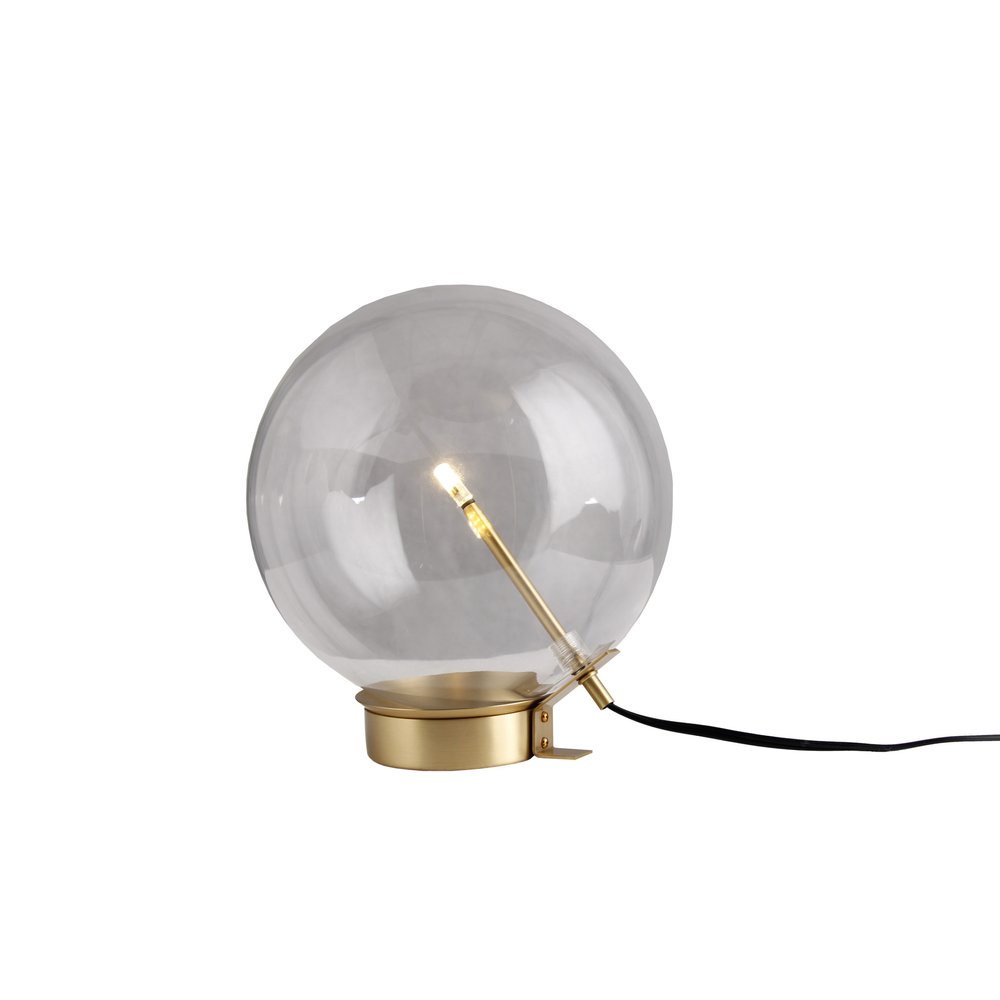 11" Brass Metal Globe Table Lamp — view 1