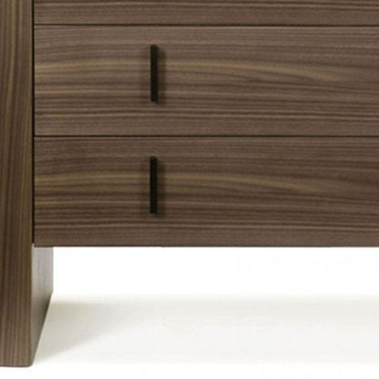 55" Brown Wood Three Drawer Dresser HomeRoots