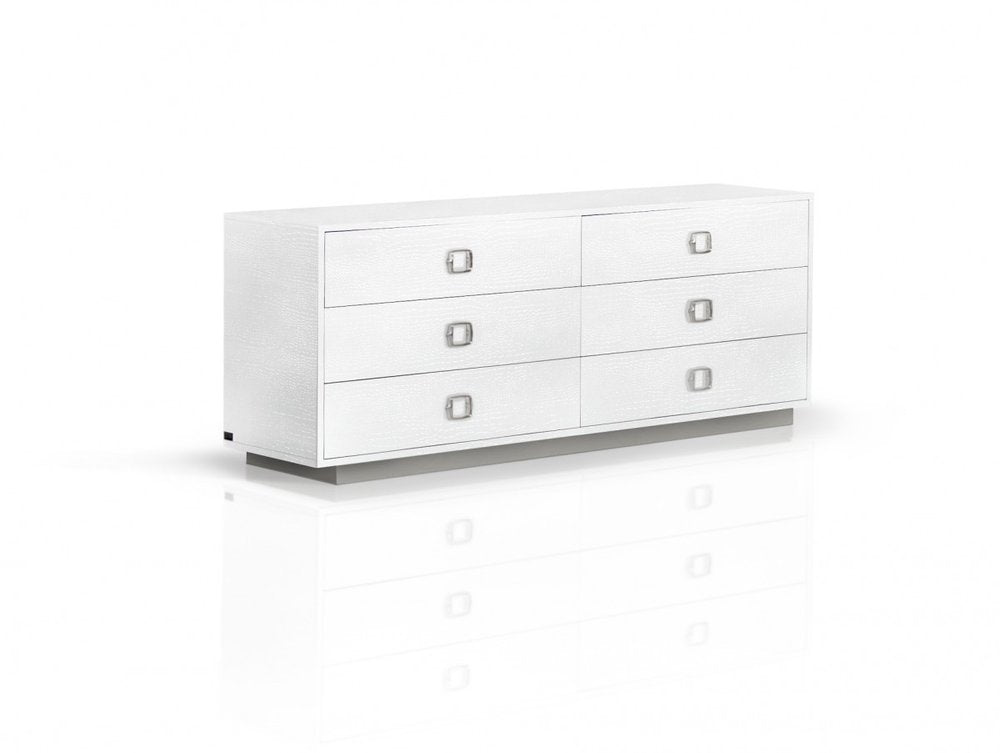 63" White Solid And Manufactured Wood Six Drawer Dresser HomeRoots