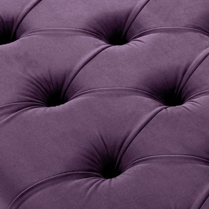 45" Gray Upholstered Velvet Bench HomeRoots