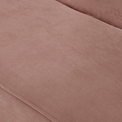 45" Blush And Brown Upholstered Velvet Bench HomeRoots