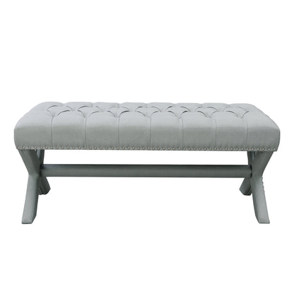 45" Plum Velvet Upholstered Bench