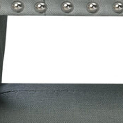 45" Gray Upholstered Velvet Bench HomeRoots