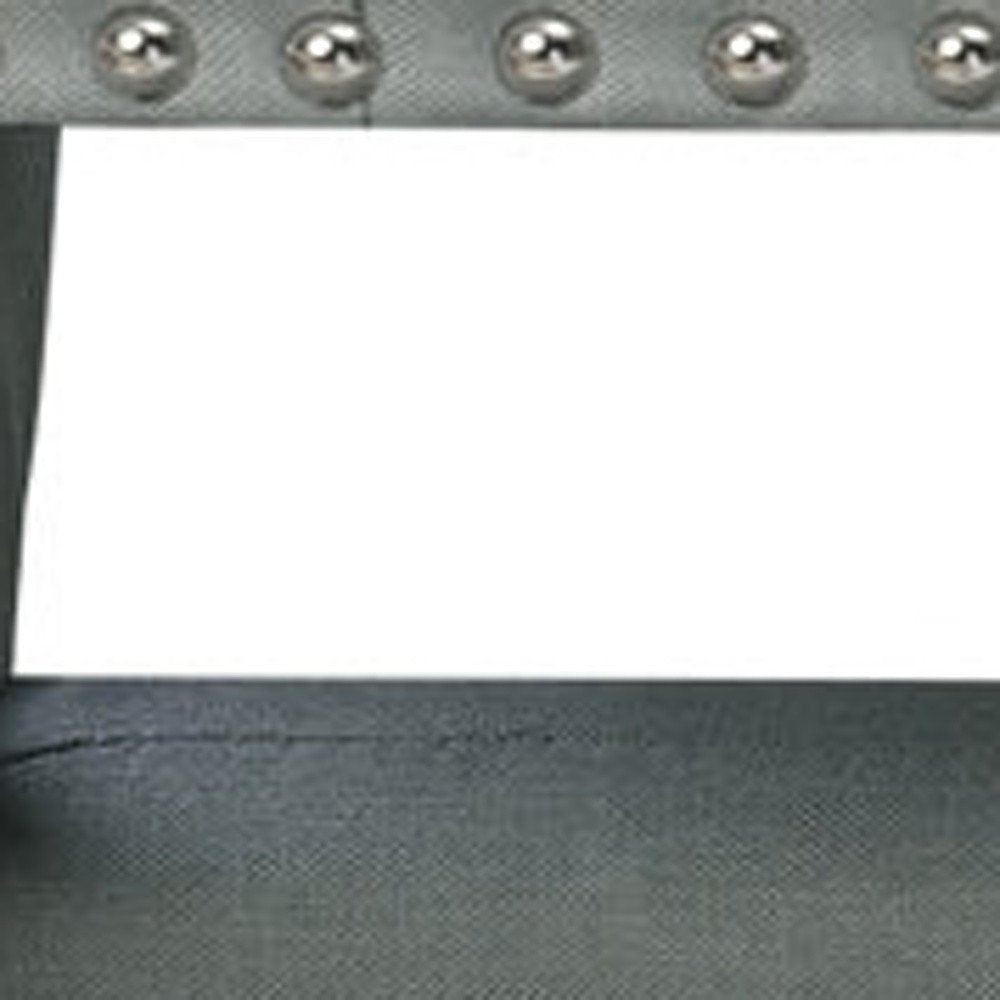 45" Gray Upholstered Velvet Bench HomeRoots