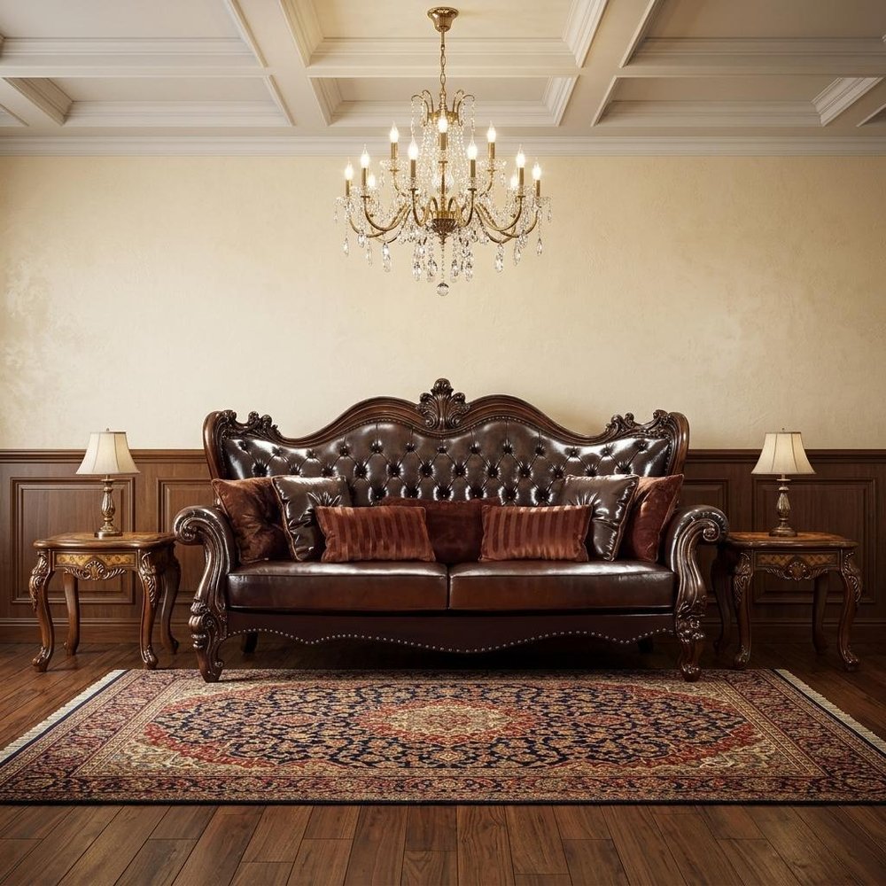 93" Brown Faux Leather Sofa And Toss Pillows With Burgundy Legs HomeRoots