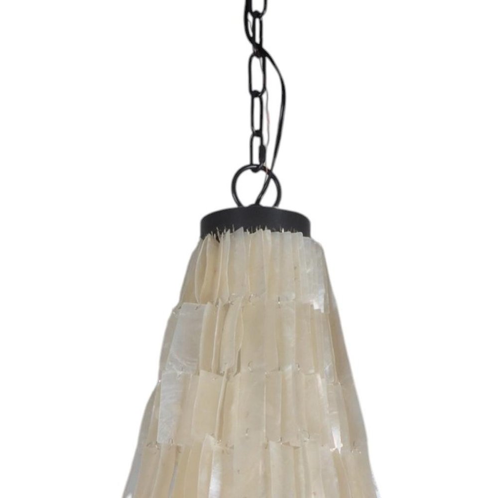 Bronze Unique Statement Three Light Metal Chandelier With White Shades — view 6