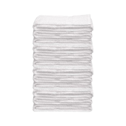 Set of Twelve White Cotton 15" X 25" Hand Towel Set HomeRoots