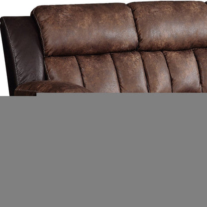 91" Espresso Microfiber Reclining Sofa With Black Legs HomeRoots