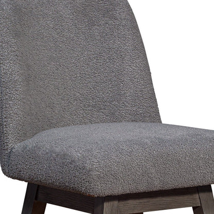 26" Gray Solid Wood Counter Height Swivel Bar Chair HomeRoots