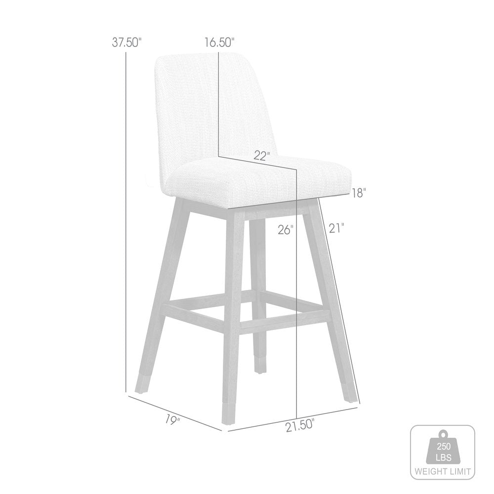 Beige And Brown Solid Wood Swivel Counter Height Bar Chair HomeRoots