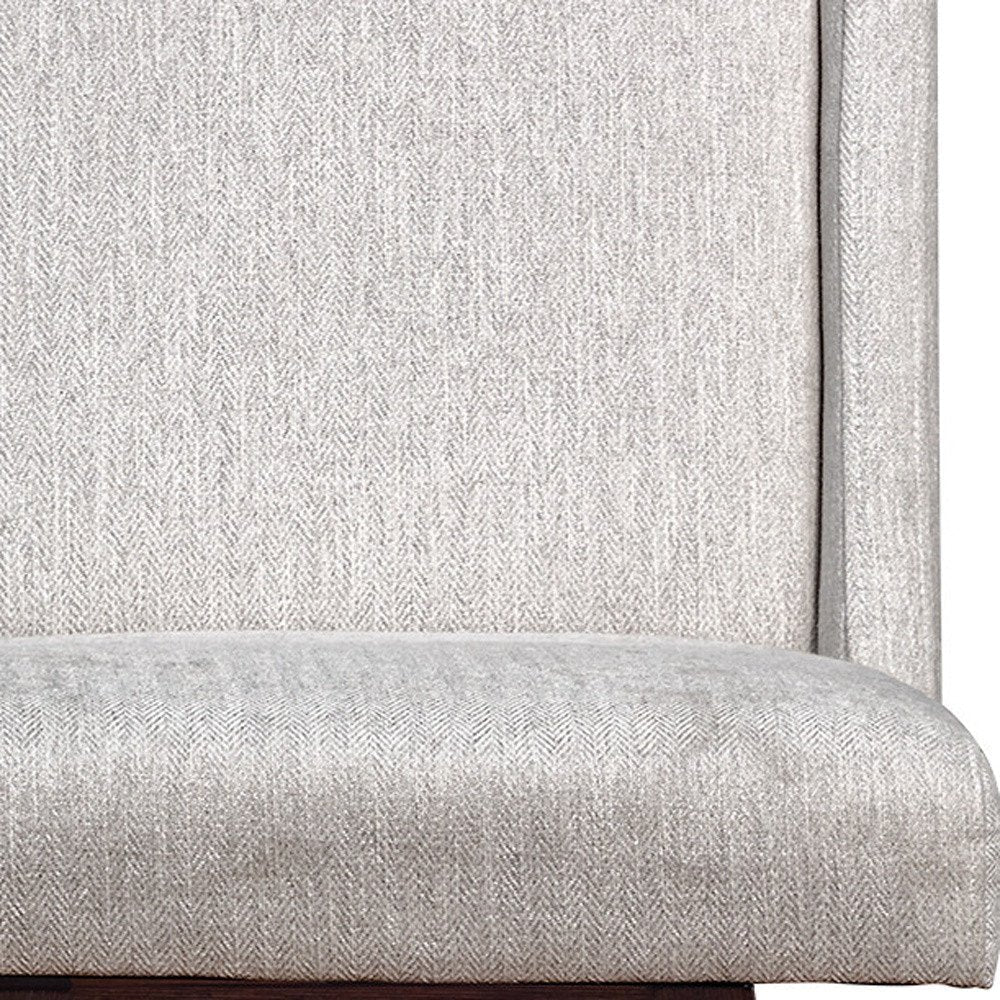 26" Beige and Brown Fabric and Solid Wood Counter Height Swivel Bar Chair HomeRoots