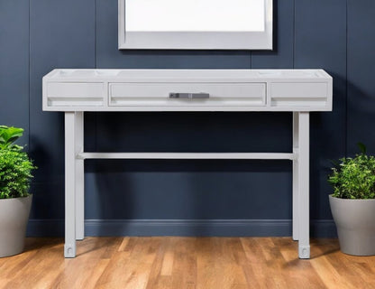 47" White Iron Vanity Table HomeRoots