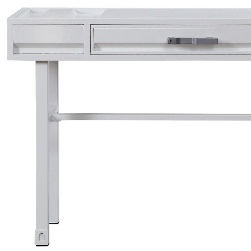 47" White Iron Vanity Table HomeRoots