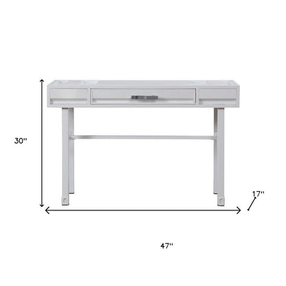 47" White Iron Vanity Table HomeRoots
