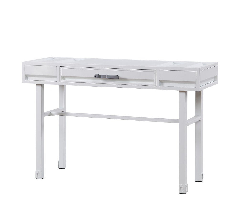 47" White Iron Vanity Table HomeRoots