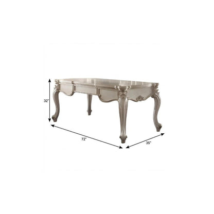 72" White Wood Executive Desk With Three Drawers HomeRoots