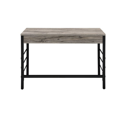 42" Brown and Black Writing Desk With Two Drawers HomeRoots