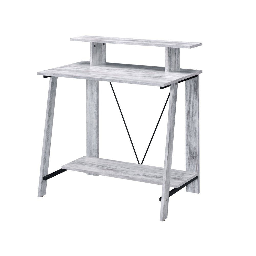 32" Antiqued White Writing Desk HomeRoots