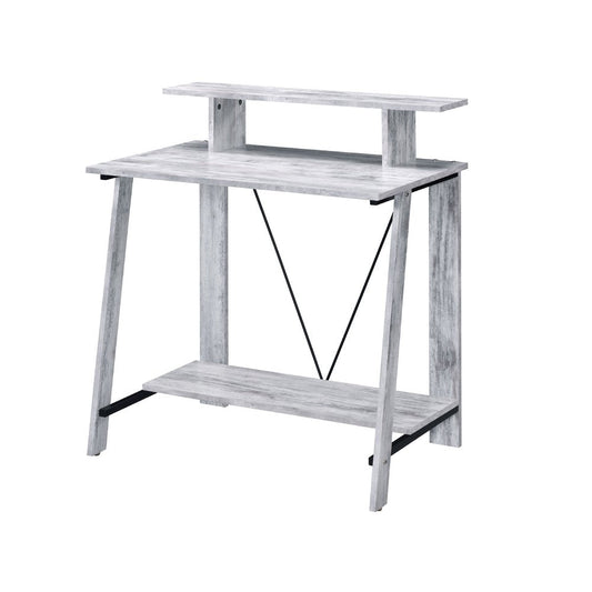 32" Antiqued White Writing Desk HomeRoots