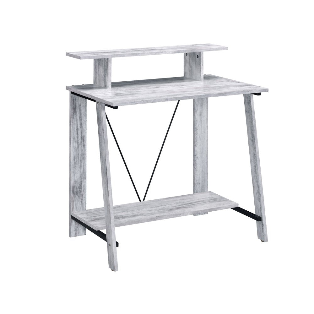 32" Antiqued White Writing Desk HomeRoots