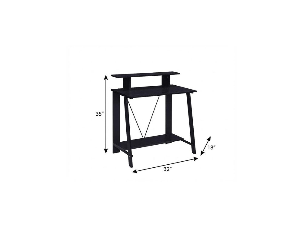 32" Black Writing Desk HomeRoots