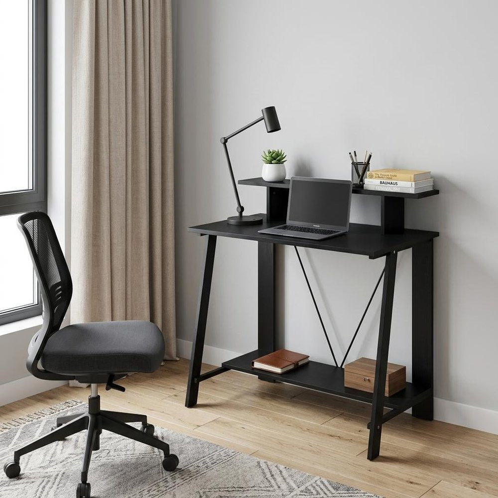32" Black Writing Desk HomeRoots