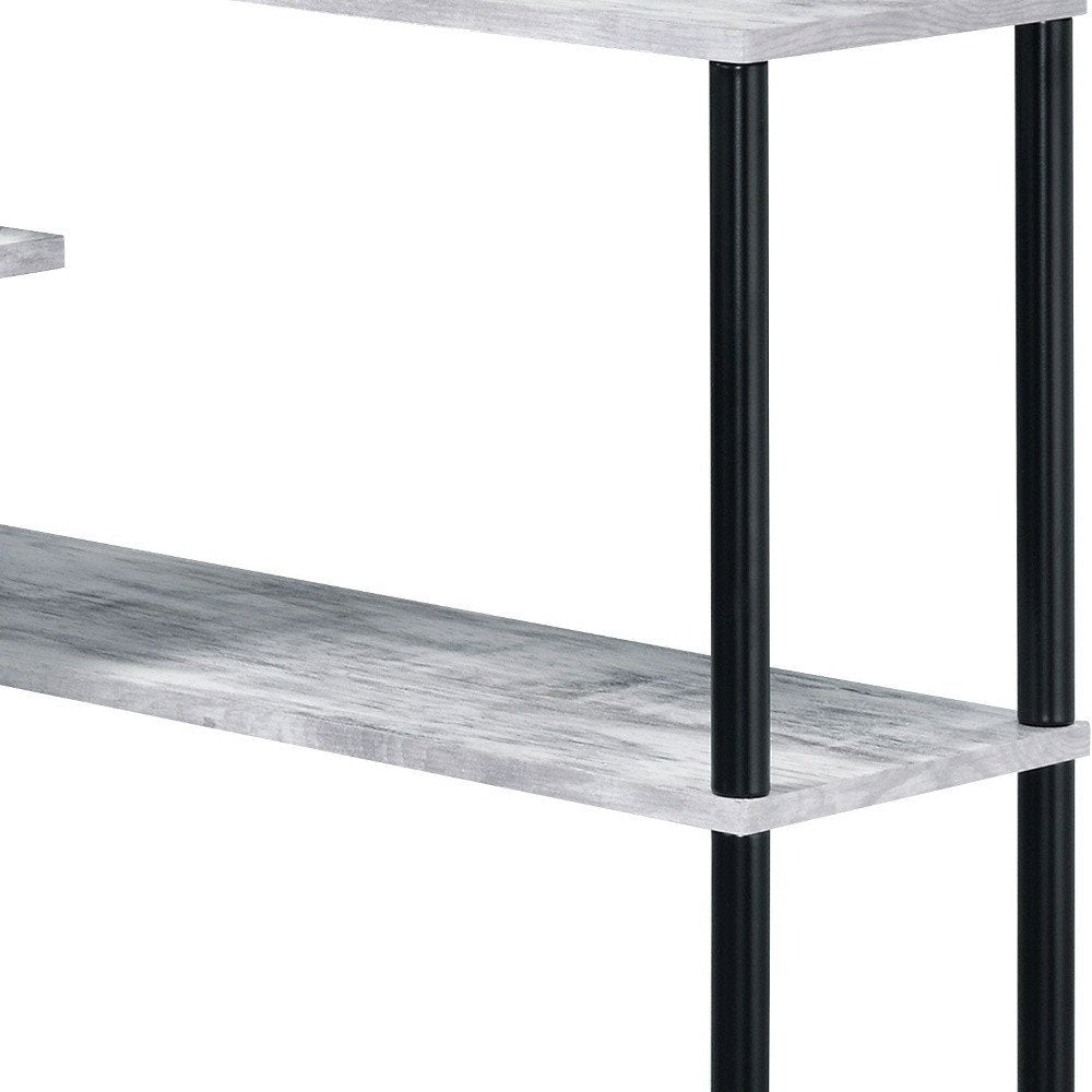 39" Antiqued White L Shape Writing Desk HomeRoots