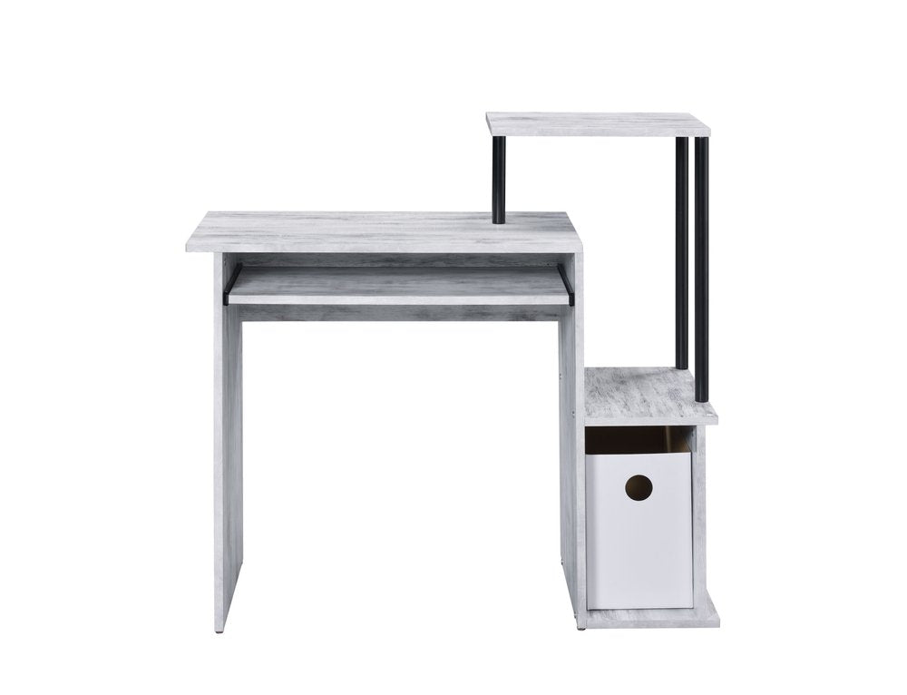 37" Antiqued White Computer Desk HomeRoots