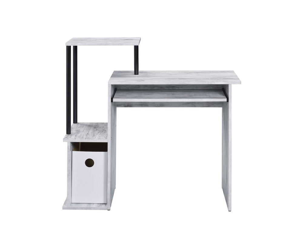 37" Antiqued White Computer Desk HomeRoots