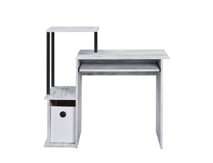37" Antiqued White Computer Desk HomeRoots