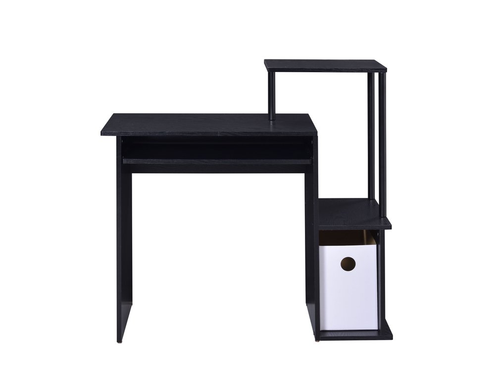 37" Black Computer Desk — view 1