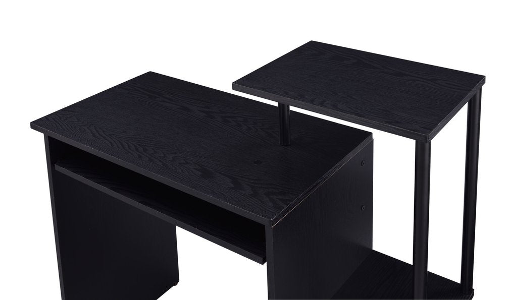 37" Black Computer Desk HomeRoots