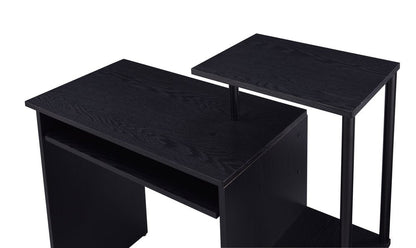 37" Black Computer Desk HomeRoots