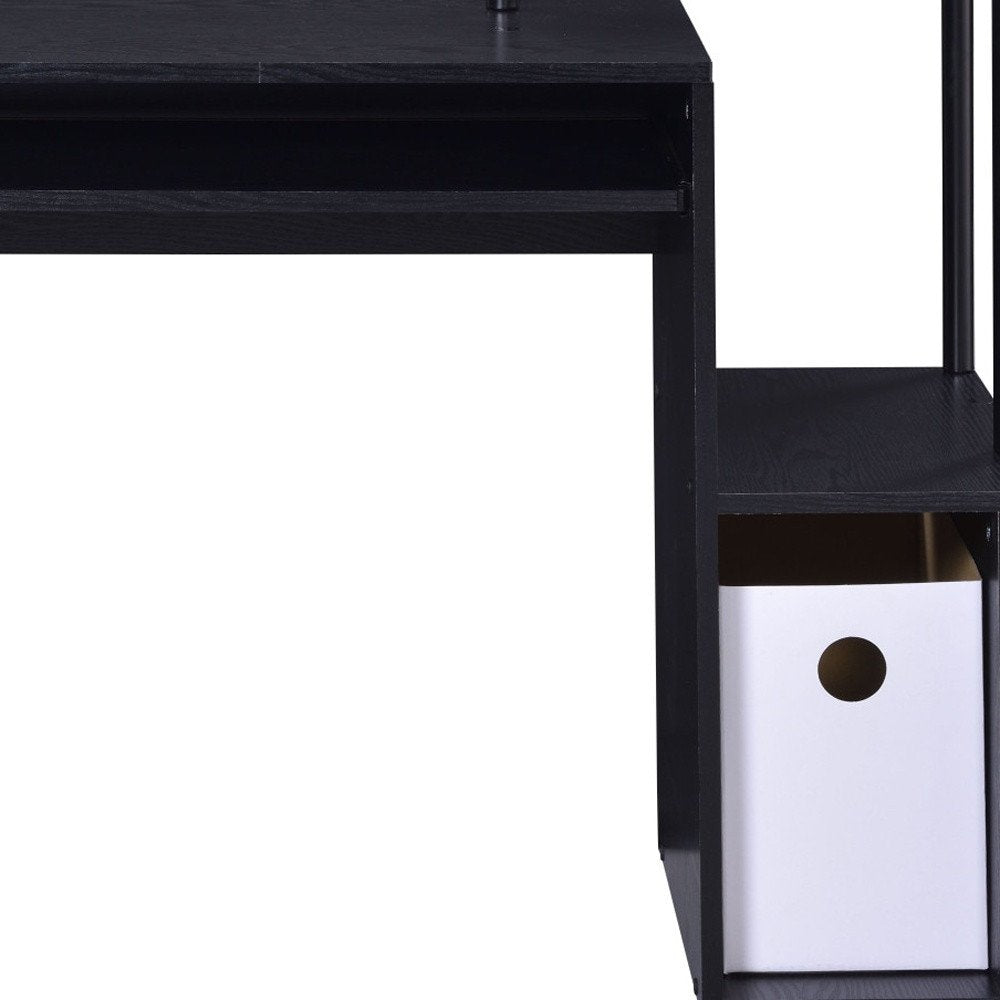 37" Black Computer Desk HomeRoots