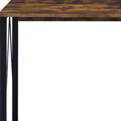 47" Brown and Black Writing Desk HomeRoots