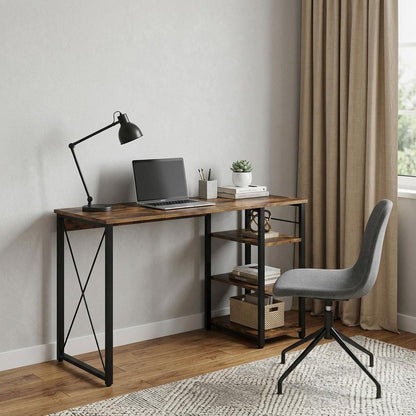 47" Brown and Black Writing Desk HomeRoots