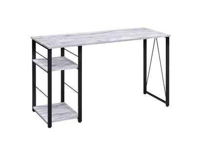 47" Antiqued White and Black Writing Desk HomeRoots