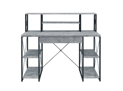 47" Gray and Black Computer Desk HomeRoots