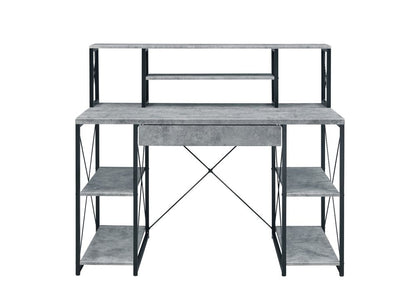 47" Gray and Black Computer Desk HomeRoots