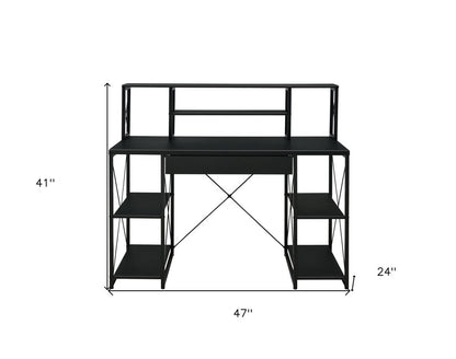 47" Black Computer Desk HomeRoots