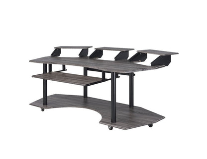 83" Black Music Recording Studio Desk HomeRoots