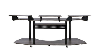 83" Black Music Recording Studio Desk HomeRoots