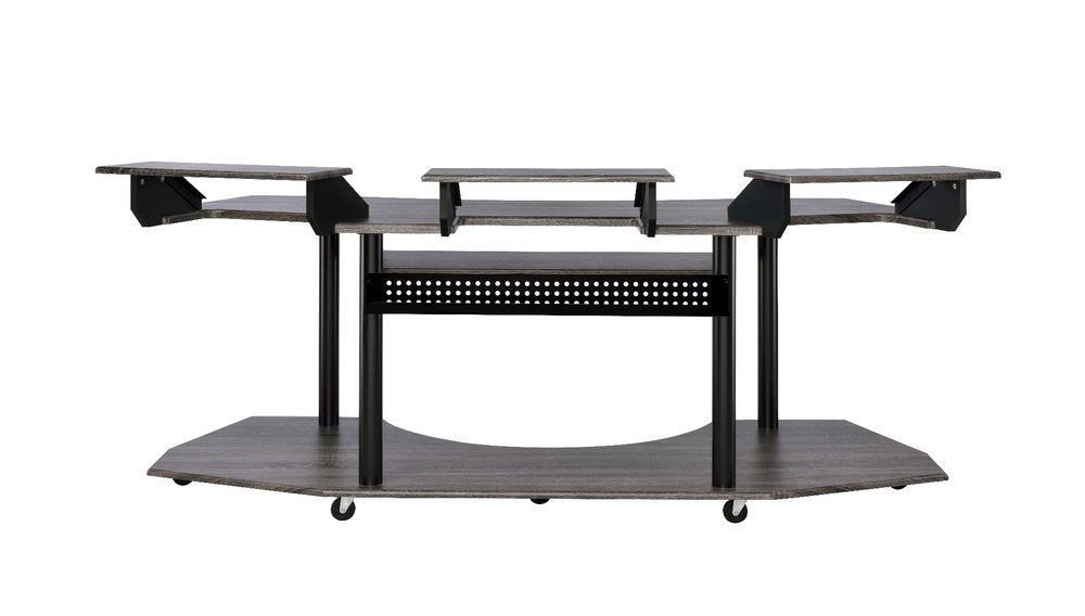 83" Black Music Recording Studio Desk HomeRoots