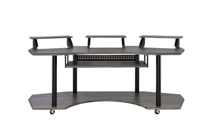 83" Black Music Recording Studio Desk HomeRoots