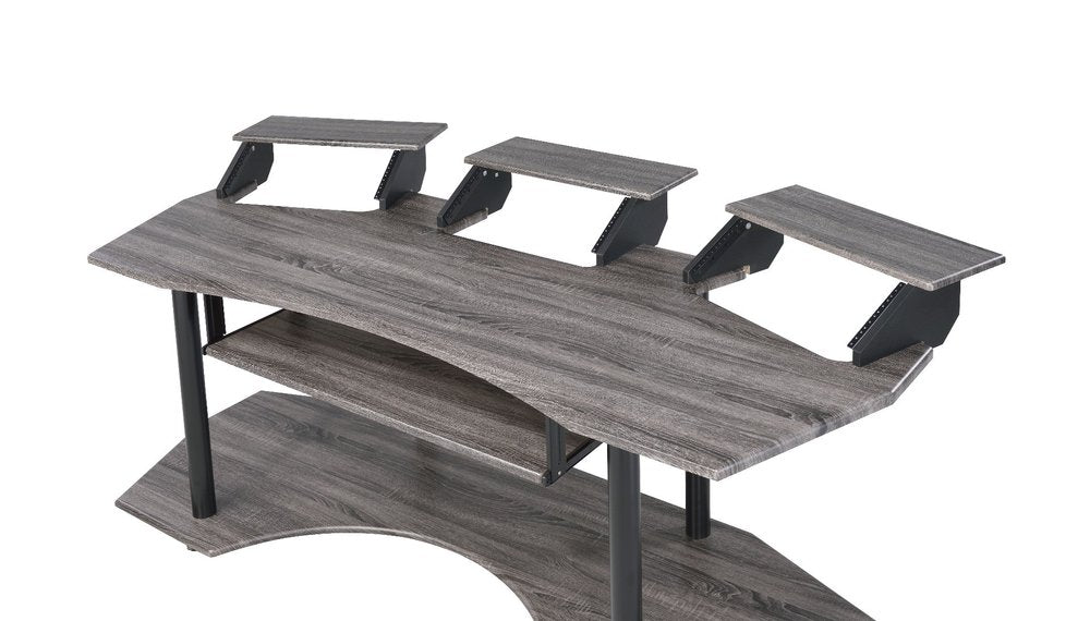 83" Black Music Recording Studio Desk HomeRoots